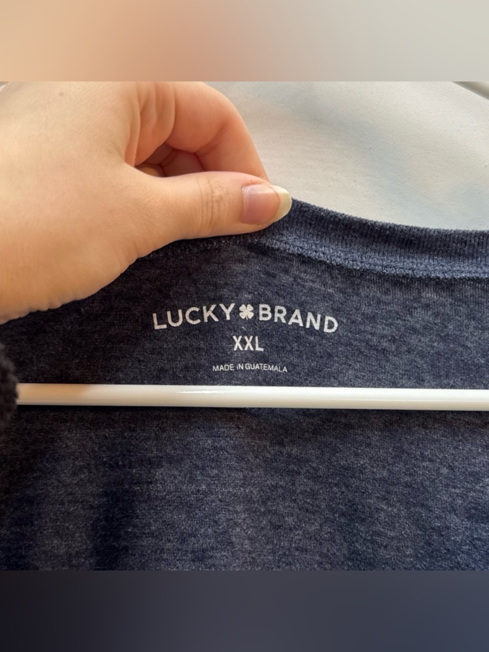 Lucky Brand Women’s Blue Gray Ace Card Graphic T-Shirt - Picture 6 of 7